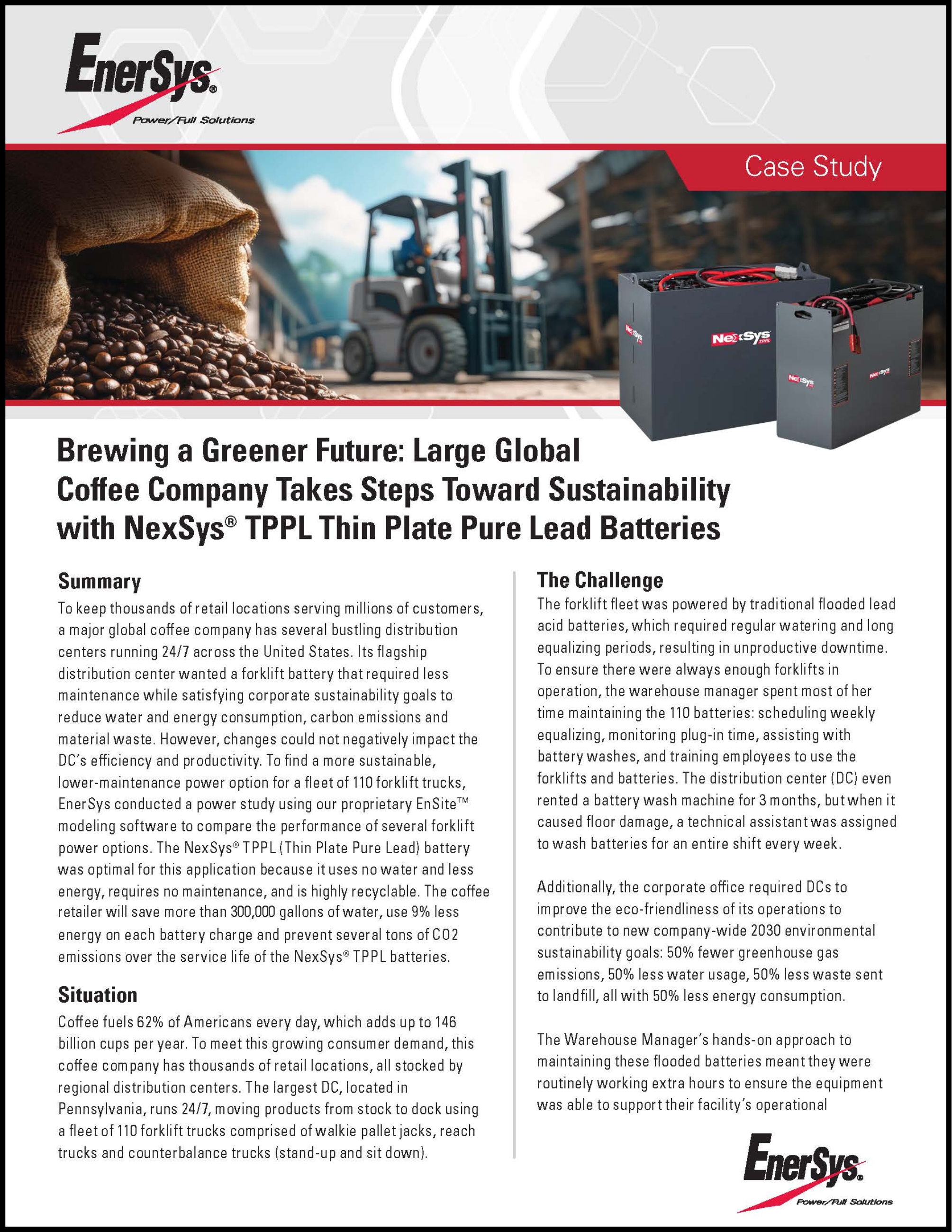 Case Study - NexSys TPPL Large Coffee Company thumbnail